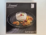 Luminarc Diamant 2 Piece Snack Set - 13" Glass Platter And 5" Bowl. Fixed Price $8.96.