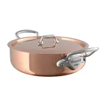 Mauviel M'3 3.2-QT Copper Rondeau With Lid, Cast Stainless Steel Handle. Fixed Price $500.00.