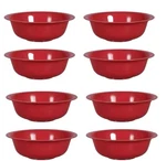 8 Pack Sturdy Red Cereal Bowls 6.5" Bpa-free Plastic Midnight Ice Cream. Fixed Price $9.99.