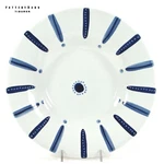 Pottery Barn Tiburon 10.25" Deep Dinner Plate Pasta Bowl Blue White Stripe. Fixed Price $13.95.