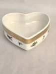 Mikasa Fine China UT128 Palatial Holly Gold Heart Trinket Dish, No Lid. Fixed Price $12.00.