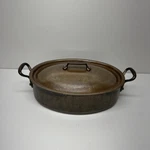 William Sonoma Mauviel Oblong Braising Stew Pan Double Handle With Lid. Fixed Price $299.99.