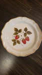 Vintage Mikasa Strawberry Festival EB801 Dinner Plate Japan Scalloped Edge 10.5. Fixed Price $30.00.