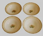Set 4 Noritake Impromptu 7936 Sonoma Gardens 6-1/2" Rim Cereal Bowls Fruit. Fixed Price $16.00.