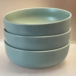 10 Strawberry Street Wazee Matte 7.5" / 32OZ Dinner Bowl, Set Of Mineral Blue. Fixed Price $25.00.