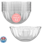 Prestee Clear Plastic Serving Bowls, 48 Oz. 12 Pack - Round Disposable. Fixed Price $44.99.