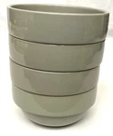 Set Of 4 - Tabletops Unlimited Stax Living Gray Cereal Soup Bowls. Fixed Price $47.50.