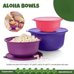 Tupperware Aloha Home Serving Mixing 3PC Bowls Set With Matching Lids New. Fixed Price $29.99.