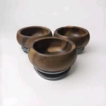 Nambe Braid Condiment Server Acacia Wood & Chrome Plate 3 Dip Bowls 12 Oz. Fixed Price $45.99.