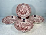 Queen By Churchill Red Santa 9 Holiday Serving/pasta Bowls Set Of 4 New. Fixed Price $64.99.