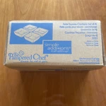 The Pampered Chef Petite Squares #2051 Cranberry, Set Of Four 2.5''- New In Box. Fixed Price $13.95.