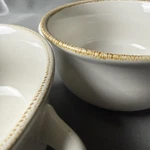 Williams Sonoma Portugal Soup Crock Bowls Set 2 Rustic Cream Stoneware. Fixed Price $49.95.