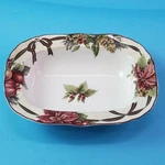222 Fifth Yuletide Celebration Oval Serving Bowl Poinsettia 11 X 8 1/2". Fixed Price $29.95.