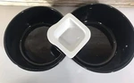Studio Nova By Truck Chips & Dip Fine China Double White Black Nesting Bowls. Fixed Price $29.99.