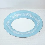 Royal Doulton H-4912 Alexandria Blue White Silver Serving Vegetable Bowl 10X7.5". Fixed Price $71.99.