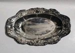 Towle Ornate Oval Silverplate Bread Tray - 13" X 8.5". Fixed Price $12.99.