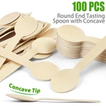 100X Small Bamboo Wooden Spoons Dessert Ice Cream Honey Kids Baby Gift Set. Fixed Price $6.64.