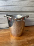 Beatriz Ball Organic Pearl Aluminum Ice Bucket Vase Handmade Mexico 8". Fixed Price $74.95.
