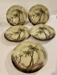 Tabletops Unlimited Bahamas Collection Melamine Plates Set Of 4 Palm Trees. Fixed Price $39.49.