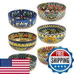 Henten Home Ceramic 28 Oz Soup Boho Style Cereal Set Colorful. Fixed Price $65.53.