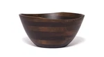 Lipper International Walnut Finish Large Wavy Rim Bowl. Fixed Price $55.99.