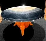 Alessi Ministres Stainless Fruit Bowl Centerpiece Philippe Starck Orange Euc. Fixed Price $134.95.