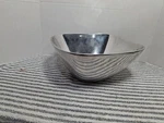 Pottery Barn Barona Bowl Large Silver Metal Modern Square Serving. Fixed Price $19.99.