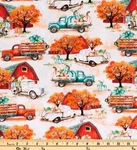 Vintage Trucks Fall Harvest Pumpkin Farm Barn Kitchen 42X14 Table Runner. Fixed Price $19.99.
