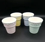 Casa Lorren Set Of 4 Ice Cream-gelato Ceramic Pastel Bowls Cups Hand Painted. Fixed Price $24.95.