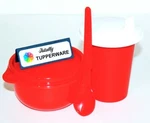 Tupperware Baby Feeding Set 7 Oz. Sippy Bell Tumbler Lil' Ideal Bowl & Spoon Red. Fixed Price $24.95.