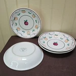 4 Princess House Orchard Medley 8 Pasta Soup Salad Bowls Apple & Peaches. Fixed Price $49.87.