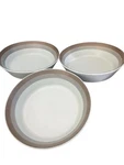 Set Of 3 Arrow Stone 6 7/8 Cereal Soup Bowls - Navajo Blue Kasuga Japan. Fixed Price $17.66.