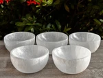 Selenite Bowls 3" Diameter, Gemstone Carved Crystal Charging Bowl, Bulk. Fixed Price $29.72.
