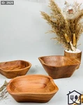 Handmade Mango Wood Zigzag Indian Artisan Decorative Fruit Salad Serving Bowl. Fixed Price $49.33.