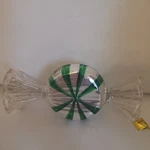 Vintage Giftco Blown Glass Candy Ornaments 4" Peppermints Set Of 2 W/ Box. Fixed Price $8.00.