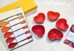 Le Creuset Warm Gradient Heart Mini Bowl Spoon Of 10 Stoneware Authentic. Fixed Price $148.00.