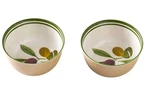 Two (2) Better Homes & Gardens Melamine 2.25 X 4.65 Dip Bowl Set Olive. Fixed Price $20.00.
