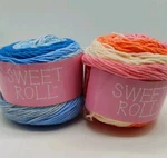 2X Premier Sweet Roll Worsted Stripe Acrylic 245YD Peaches & Cream Pop + Ice. Fixed Price $12.98.