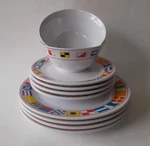 Pieces Galleyware Melamine 8" & 10" Plates Bowls Nautical Code Flag Design. Fixed Price $79.99.