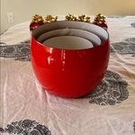 Vintage Dansk Kobenstyle Red Enamel Bowls - Jens Quistgaard Set Of 3 New. Fixed Price $180.00.