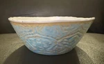 Set Of Merritt #22084 Artisan Time Melamine Aqua And Cream Soup/salad Bowls. Fixed Price $16.00.