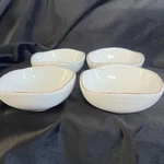 Vietri Italy White Footed Fruit Bowls Set 4 Rustic Handcrafted Italian Ceramic. Fixed Price $59.99.