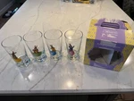 Vintage Set 4 Williams Sonoma Easter Bunny Band Instruments Juice Glass Box. Fixed Price $29.99.
