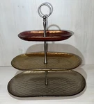 Southern Living At Home Luminous 3-TIERED Server Metallic #40975 Retired Euc. Fixed Price $58.00.