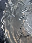 Arthur Court Horse Salad Bowl 14 Pewter Wheat Stalks Equestrian 1999 Rare. Fixed Price $71.25.