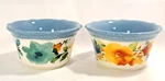 Set Of Pioneer Woman Ramekins - Blue Willow Floral Bowl Dip 2.5". Fixed Price $12.99.