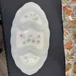 Pfaltzgraff Vienna Floral 3 Section Oval Divided Porcelain Server 17". Fixed Price $30.00.