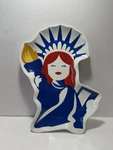 New Statue Of Liberty Melamine Serving Tray Plate Dish Patriotic Kitchenware Nyc. Fixed Price $7.00.