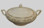 Vintage Mount Clemens MTC2 Pink Roses Yellow Band Covered Vegetable C. 1932. Fixed Price $47.00.