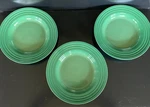 Le Creuset/rimmed Pasta Bowls/green/set Of 3/NEW. Fixed Price $44.95.